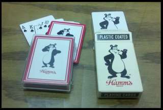 Hamms Beer   2 Unused Decks of Hamms Bear Playing Cards  