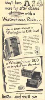 1947 ad lg westinghouse little jewel radio  