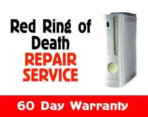   XBOX 360 RROD Red Ring of Death Repair Service 60 Day Warranty  