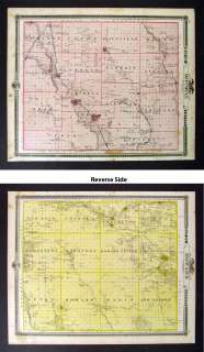1875 Iowa Map   Mitchell & Howard County   Osage Cresco  