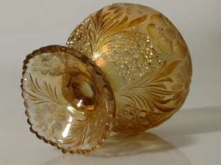 SMALL CARNIVAL GLASS GOLD IRRIDESCENT BOWL  