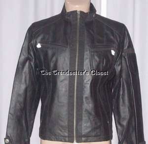 NEW Black Andres Velasco Dublin Leather Jacket F711  