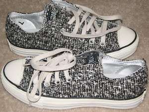 New CONVERSE Chuck Taylor All Star Tweed Lo Top Sneakers Shoes US W 10 