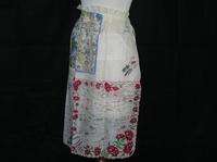 Delicate Hostess Apron Made of Souvenir State Hankies 1950s  