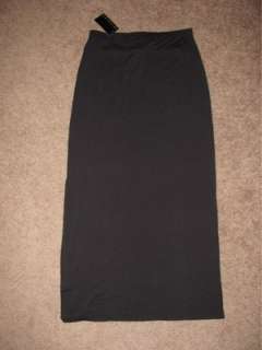 ELM DESIGN BLACK PIMA COTTON LONG STRAIGHT DRESS SKIRT NWT 3 M L $285 