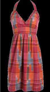 Womens AEROPOSTALE Plaid Crossover Halter Woven Dress NWT $44.50 #8522 