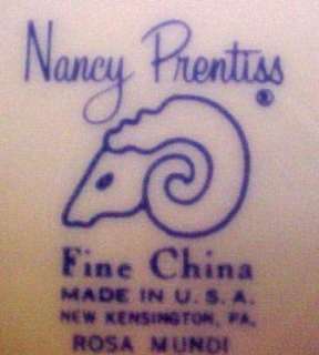 PRENTISS, NANCY china ROSA MUNDI Dinner Plate  