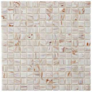 Merola Tile Coppa 12 In. X 12 In. Bronze White Glass Mosaic Tile 