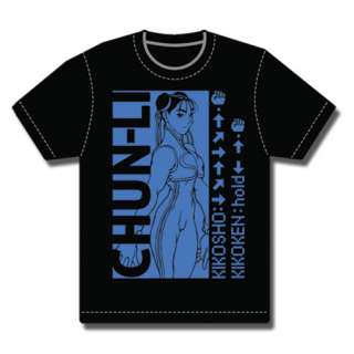   GE Street Fighter Alpha Chun Li Kikoushou Men Anime T shirt (Black