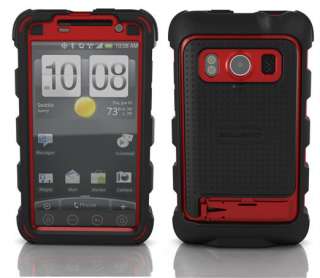 X36 Ballistic HC Case+Belt Clip fo HTC EVO 4G Red/Black  