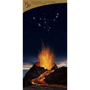 Sternzeichen Glückwunschkarte Vulkan mit Swarovski Kristallen 