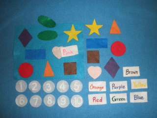 Shape Learning Flannel Board Felt Set counting colors  