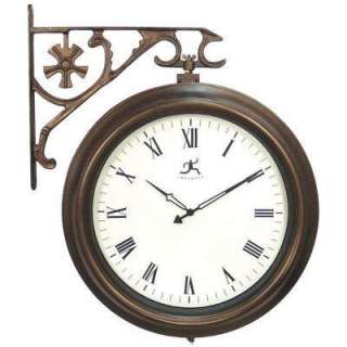 Infinity Instruments 18 1/2 in.2 Sided Wall Clock with Hanging Bracket