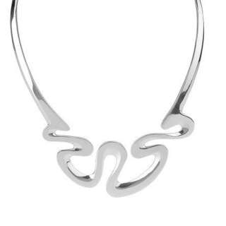 Dominique Dinouart Artisan Crafted Sterling Silver Swirl Collar 