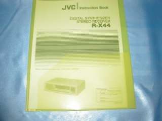 JVC R X44 STEREO RECEIVER INSTRUCTION MANUAL  