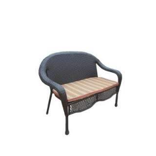 Oakland Living Elite Resin Wicker Patio Loveseat With Cushion 90092 L 