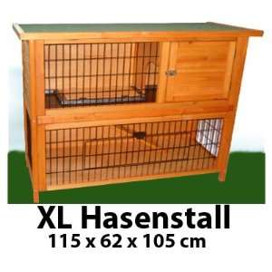 XL Hasenstall Kaninchenstall 115cm doppelstöckig 07 XL  