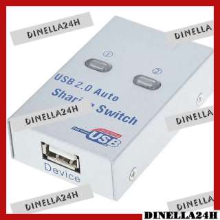 USB 2.0 2 Port Sharing Auto Switch Printer Scanner Splitter  