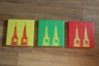 Köln Bilder auf Leinwand ~ DOM ~ Kunstdrucke ~ gelb rot grün in 