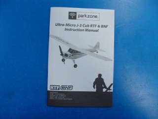 ParkZone BNF Ultra Micro J 3 Cub DSM RC Electric Airplane Parts Bind N 