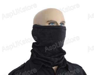 Multifunctional Military Half Face Mask Scarf Black BK  