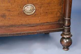 Victorian Period Antique Bow Front Chest of Drawers  