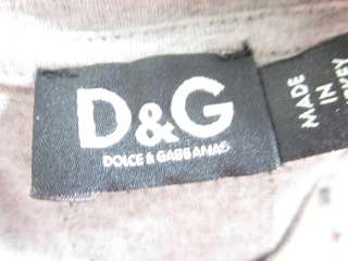 DOLCE & GABBANA Gray Graphic Print T shirt Size Small  