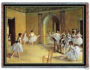 Ballerina Chic Degas~Dance Foyer~Tapestry Throw Afghan  