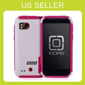 HTC Rezound ADR6425 Incipio SILICRYLIC Silicone Case   White / Pink 