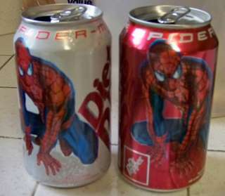 SPIDERMAN DIET/DR PEPPER 12 OZ CAN SET EMPTY O  