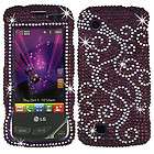 purple diamond bling skin faceplate case cover for lg chocolate