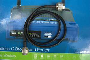 RP TNC to N Male 2 Jumper Cable for Linksys WRT54GL  