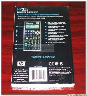 HP 35s Calculator Users Guide Manual HP OEM Brand New  