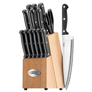 New Ginsu 04817 International Traditions 14 Piece Knife Set with Block 