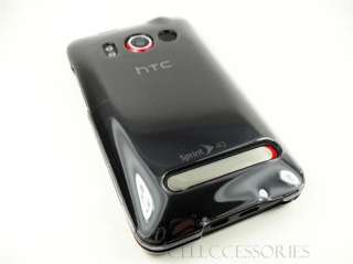 FOR HTC EVO 4G SPRINT DARK SMOKE CLEAR HARD COVER CASE  