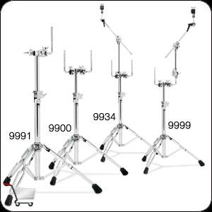 DW 9999 dual/single tom & cymbal stand. Includes 2 DW Cymbal Arms 
