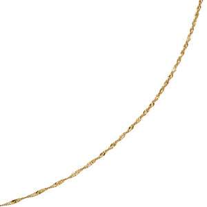 Technibond Singapore Chain Necklace 14K Yellow White Gold Clad 925 