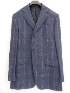 BN Mens DUNHILL DK Blue Wool Blazer Jacket 52R  