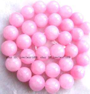 12mm Beautiful Pink Jade Round Gemstone Beads 15  