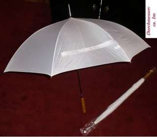große Stockschirm Regenschirm für Hochzeit Braut weiß NEU 
