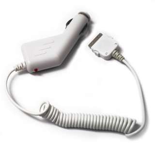 Apple iPhone 4 3GS 3G iPod In Car Charger   White  