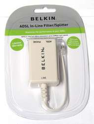 BELKIN IN LINE FILTER SPLITTER ADSL ADSL2+ CLEANEST NETWORK LINE PHONE 