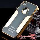 New Black Aluminum Fighter Style Gold Case For Iphone 4 4S Gift Box 