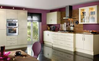 Cream colour complete Fitted Kitchens units & worktops  