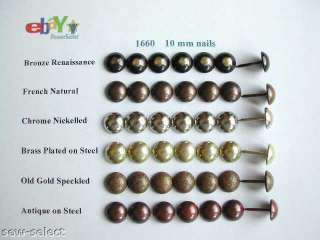 100 BRONZE UPHOLSTERY NAILS FURNITURE STUDS TACKS  