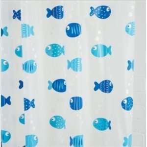  Croydex AE282524YWH Wiggly Fish Vinyl Shower Curtain: Home 