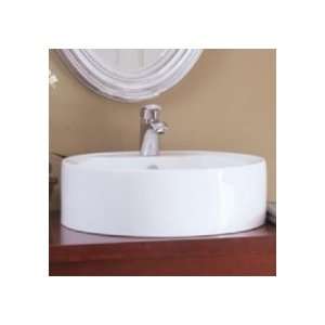 Decolav Round Ceramic Vessel With S.h. Faucet Base 1422 CWH Ceramic 