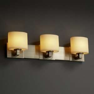 Modular CandleAria Three Light Bath Vanity Shade Option: Square with 