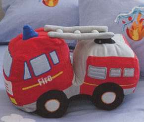 Kas Kids Heroes Fire Truck Engine Soft Toy Cushion NEW  