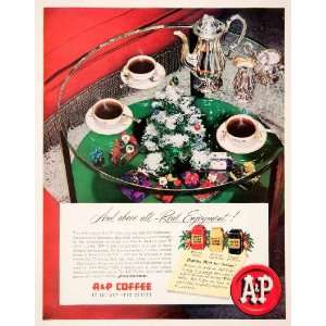  1950 Ad A&P Food Red Circle Boka Eight OClock Coffee Table 